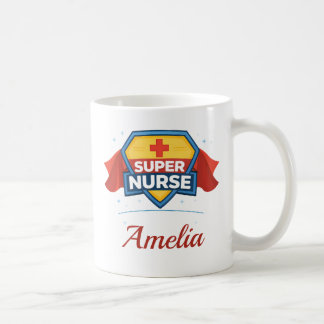 Cadeau Tasse à Café Super Infirmière avec Nom Pers