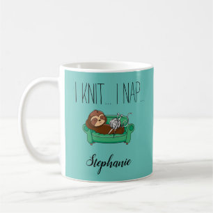 Cadeau Tasse à Café Tricot de Paresseux Mignon
