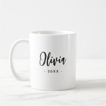 Cadeau Tasse Moderne Demoiselle d'Honneur | Noir B