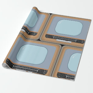 Cadeau Télévision à l'ancienne Retro TV papier d'envelopp