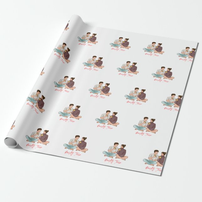 Cadeau temps de qualité Papier d'emballage (Déroulé)
