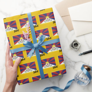 Cadeau Tibet papier enveloppant, drapeau tibétain patriot