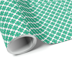 Cadeau Tiny Four Leaf Clovers papier d'emballage mat