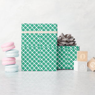 Cadeau Tiny Four Leaf Clovers papier d'emballage mat