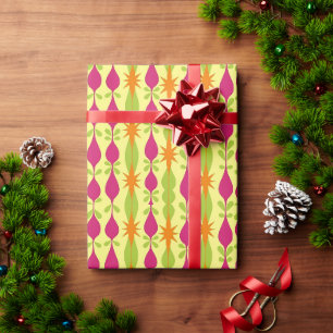 Cadeau Tissu et papier géométrique rétro de l'ère atomiqu