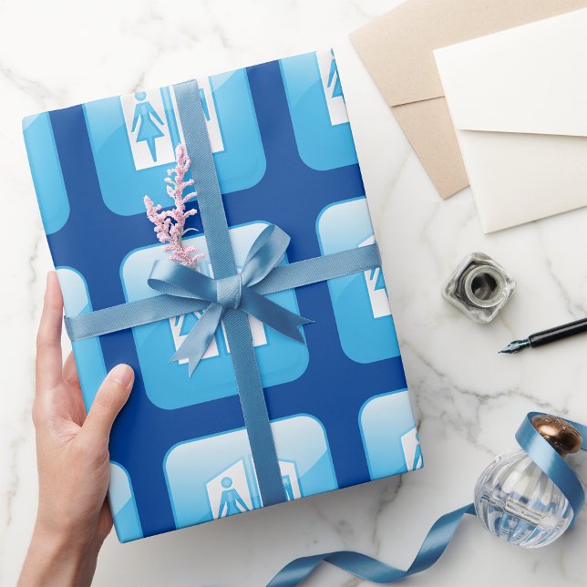 Cadeau Toilettes Papier d'enveloppement d'icônes (Créateur téléchargé)