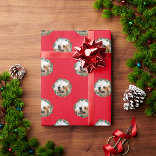 Cadeau Ton chien dans la couronne de Noël papier d'envelo