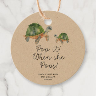 Cadeau Tortue de mer - POP IT WHEN SHE POPS Étiquettes de