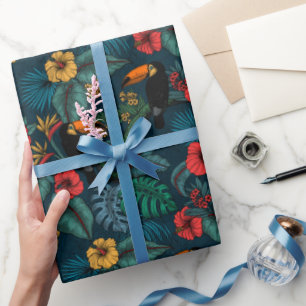 Cadeau Toucan jardin 2 papier d'emballage