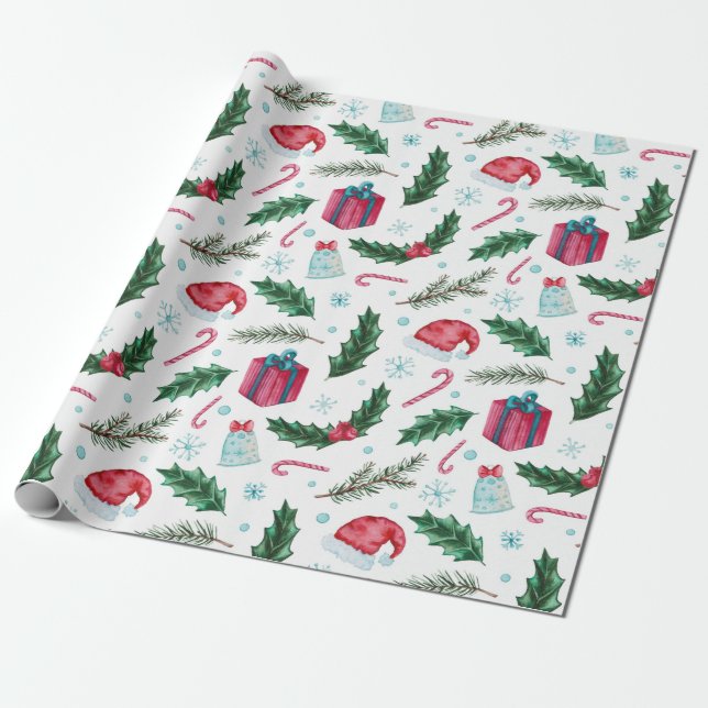 Cadeau tout papier d'emballage de noël (Déroulé)