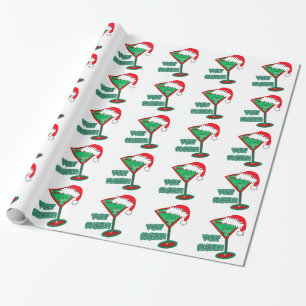 Cadeau Très joyeux ! Papier d'emballage de Martini de