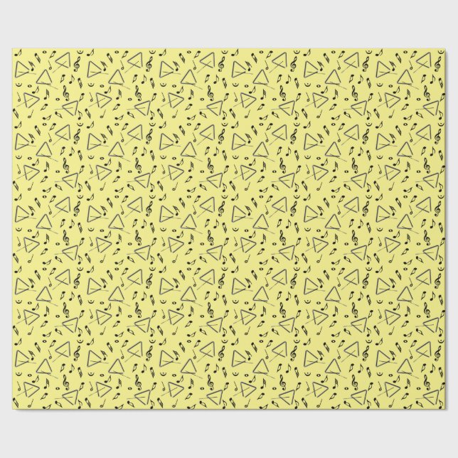 Cadeau Triangle Music Notes Enveloppement Papier (Couture)