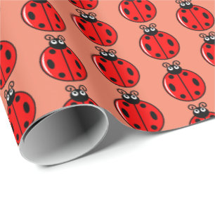 Cadeau Trois petites coccinelles - Papier d'emballage mat