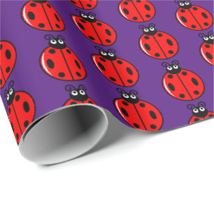 Cadeau Trois petits Ladybugs - Papier d'enveloppement mat