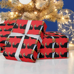 CADEAU TRUMP CHRISTMAS WRAPPER PAPIER GRAND ROLL!