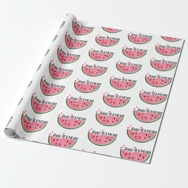 Cadeau Un Dans Un Melon Watermelon Papier Enveloppant Ann (Déroulé)