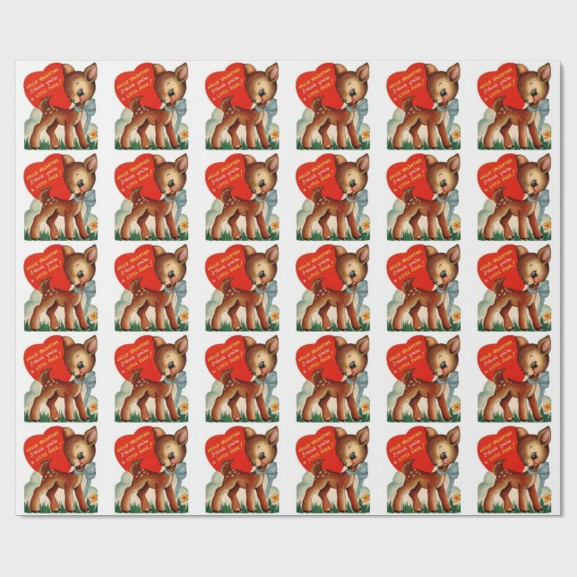 Cadeau Un petit papier d'emballage de Valentine | de cru (Plat)