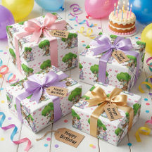 Unicorn & Woodland Friends Envelopper papier migno