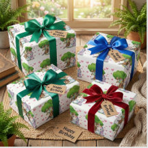Unicorn & Woodland Friends Envelopper papier migno