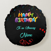 Cadeau unique Coussin rond pour Anniversaires