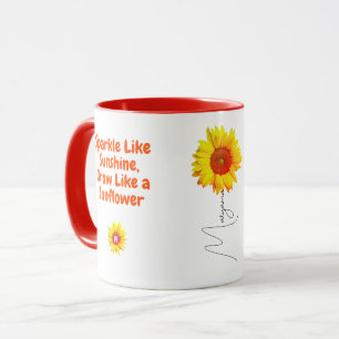 Cadeau unique de tasse à café Tournesol pour elle