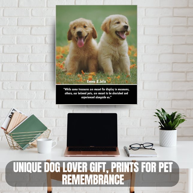 Cadeau unique pour amoureux de chiens, impressions (Custom Pet Photo Posters & Prints - Modern Elegan)