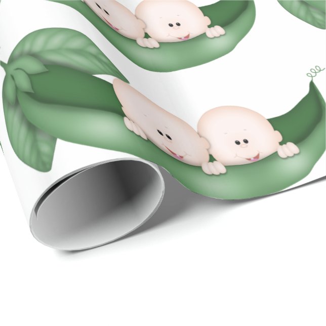 Cadeau Unisex bébés jumeaux enveloppant du papier (Coin rond)