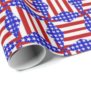 Cadeau USA Drapeau Teabag Plier s2-GIFT WRAPPER PAPIER
