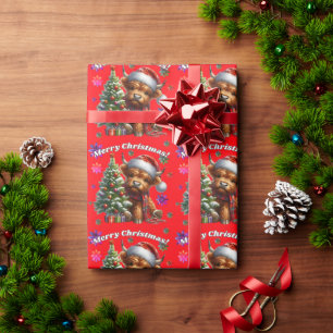 Cadeau Vache Highland Joyeux papier d'enveloppement de No