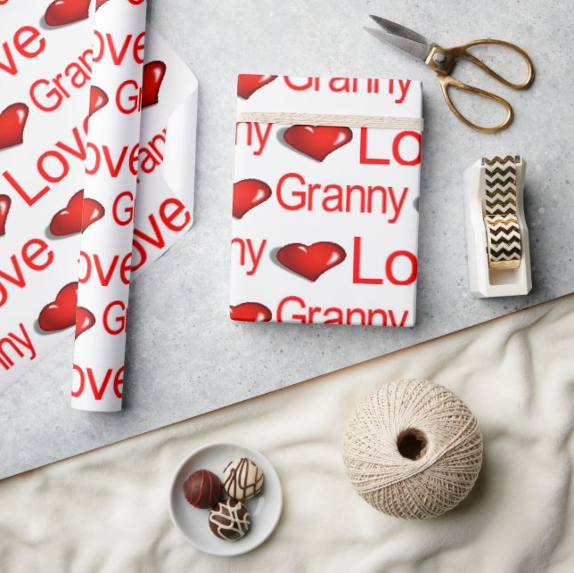 Cadeau Valentine's Day Envelopper Papier Amour Granny Coe (Artisanat)