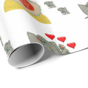 Cadeau Valentine's Day Wrapping Papier Elephant