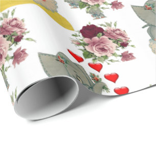 Cadeau Valentine's Day Wrapping Papier Elephant