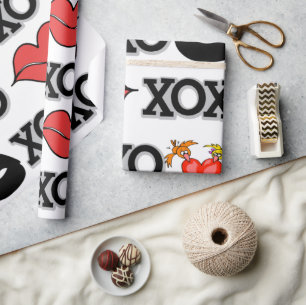 Cadeau Valentine's Day Wrapping Papier Xoxo Coeurs d'oise