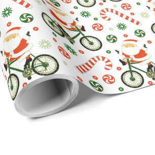 Cadeau Vélo Vacances Papier d'enveloppement de Noël