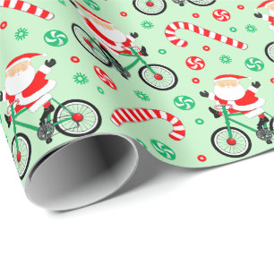 Cadeau Vélo Vacances Papier d'enveloppement de Noël