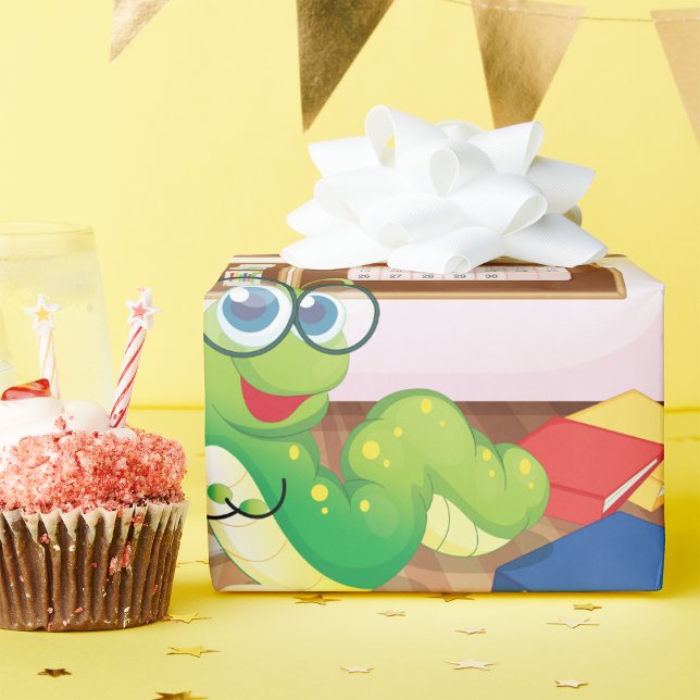 Cadeau Vers de livre dans le papier d'emballage de classe (Créateur téléchargé)