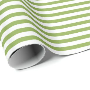 Cadeau Vert citron  Papier à enveloppement blanc