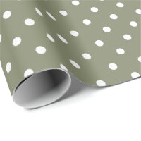 Vert de Sage| Papier à enveloppement à points Polk