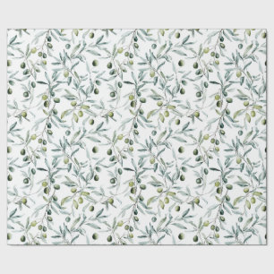 Cadeau Vert sauge papier d'emballage olivier campagne fra