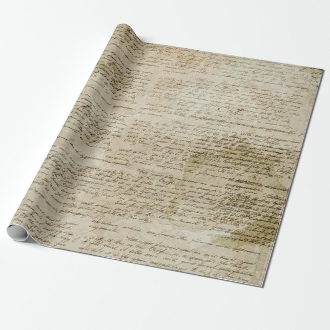 Cadeau Vieux petit pain de papier d'emballage de lettre (Déroulé)