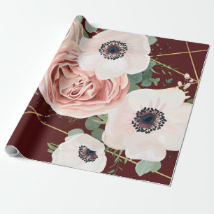 Cadeau Vin de jardin géométrique en rouleau de papier d'e