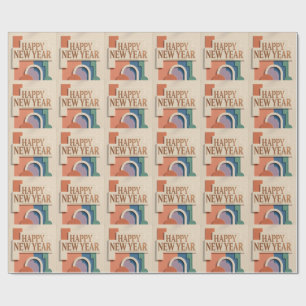 Cadeau Vœux de bonne année découpés dans du papier vibran