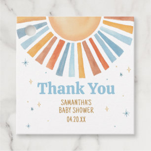 Cadeau Voici les étiquettes Son Baby shower Carré Favor