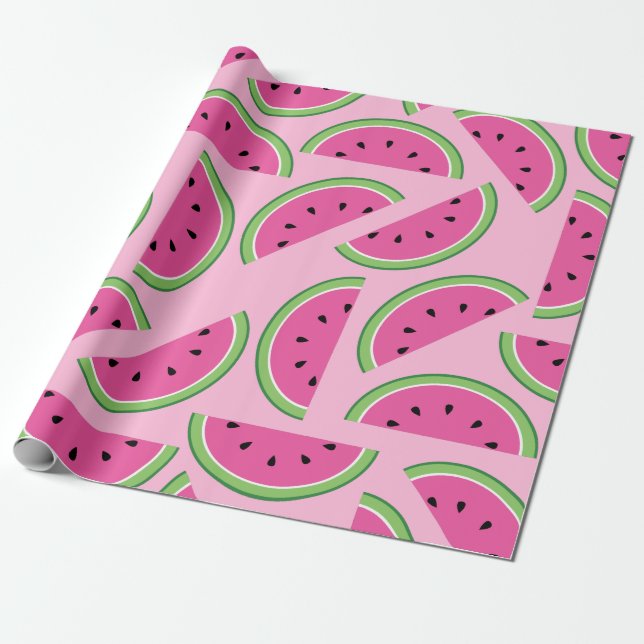Cadeau Watermelon Cute 1er Anniversaire Papier d'envelopp (Déroulé)