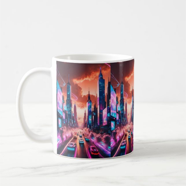 Cadeaux 16 oz Papillon de Mug Boho noir et blanc - (Gauche)