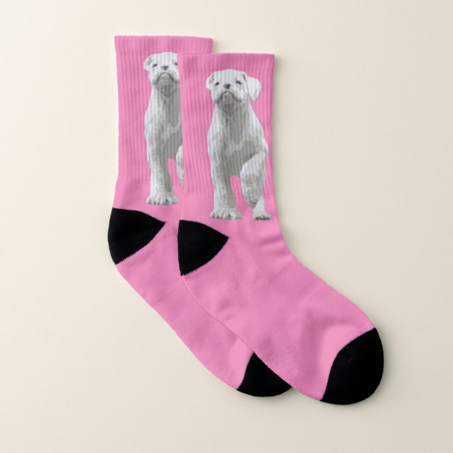 Cadeaux Amoureux de les chiens - Fun White Boxer C (Paire)