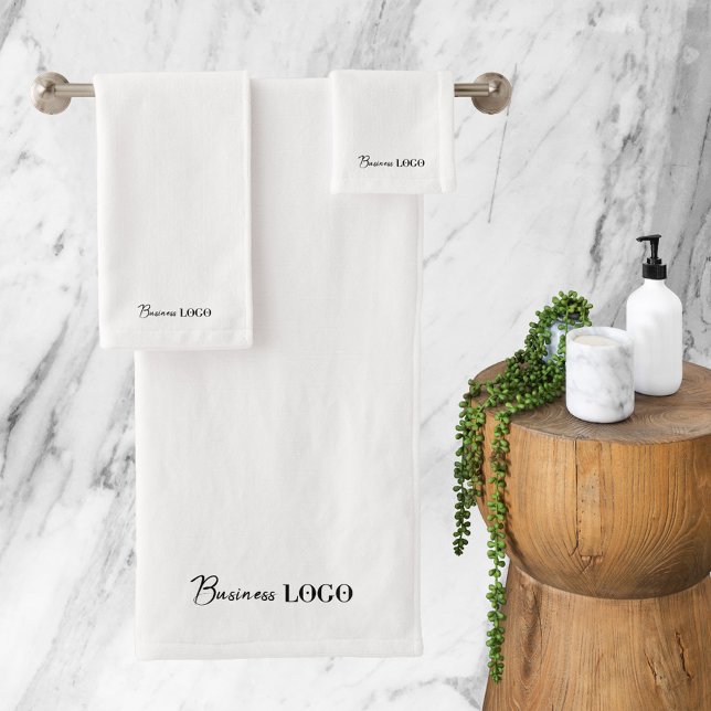 Cadeaux clients du logo de l'entreprise promotionn (Promotional Business Company Logo Customer Gifts Bath Towel Set)