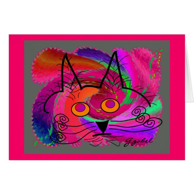 Cadeaux d'art abstrait d'amoureux de les chats (Devant horizontal)