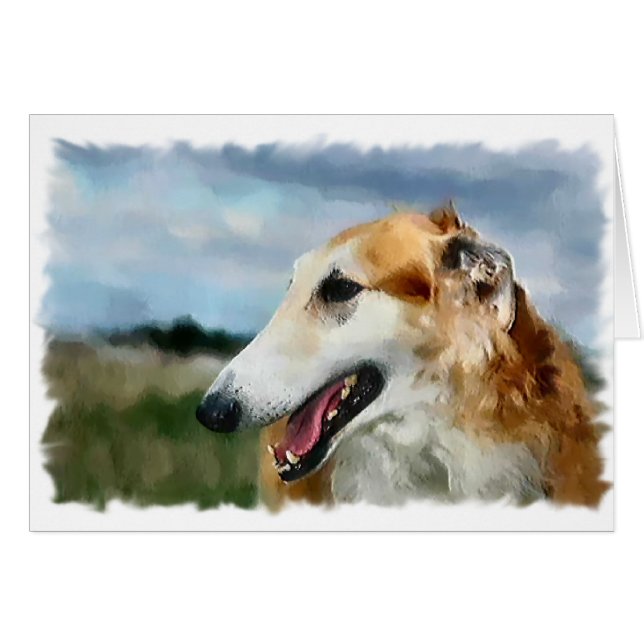 Cadeaux d'art de Borzoi (Devant horizontal)