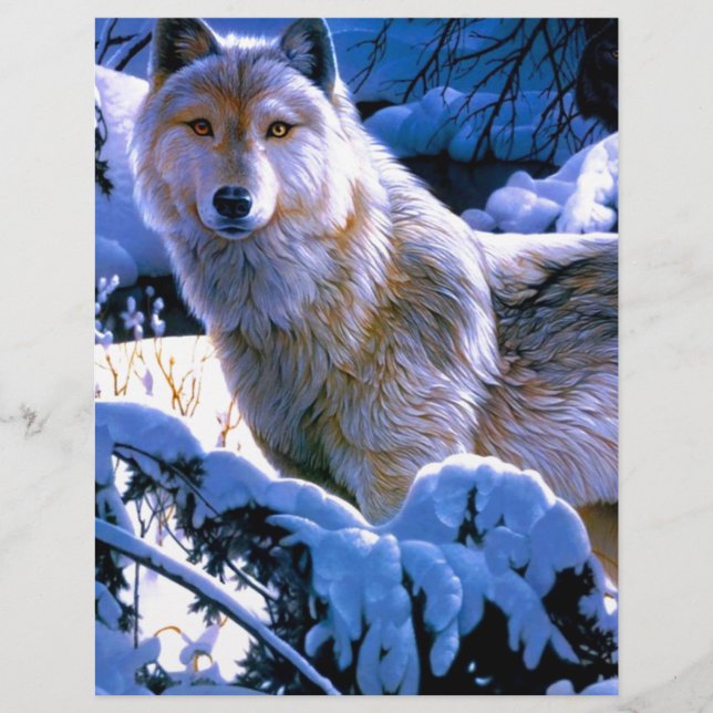 Cadeaux d'art Wolf en bois (Devant)